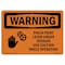 Signmission OSHA WARNING Pinch Point Lever Under Tension 14in X 10in Rigid Plastic, 10" W, 14" L, Landscape OS-WS-P-1014-L-12314 - alternate 1